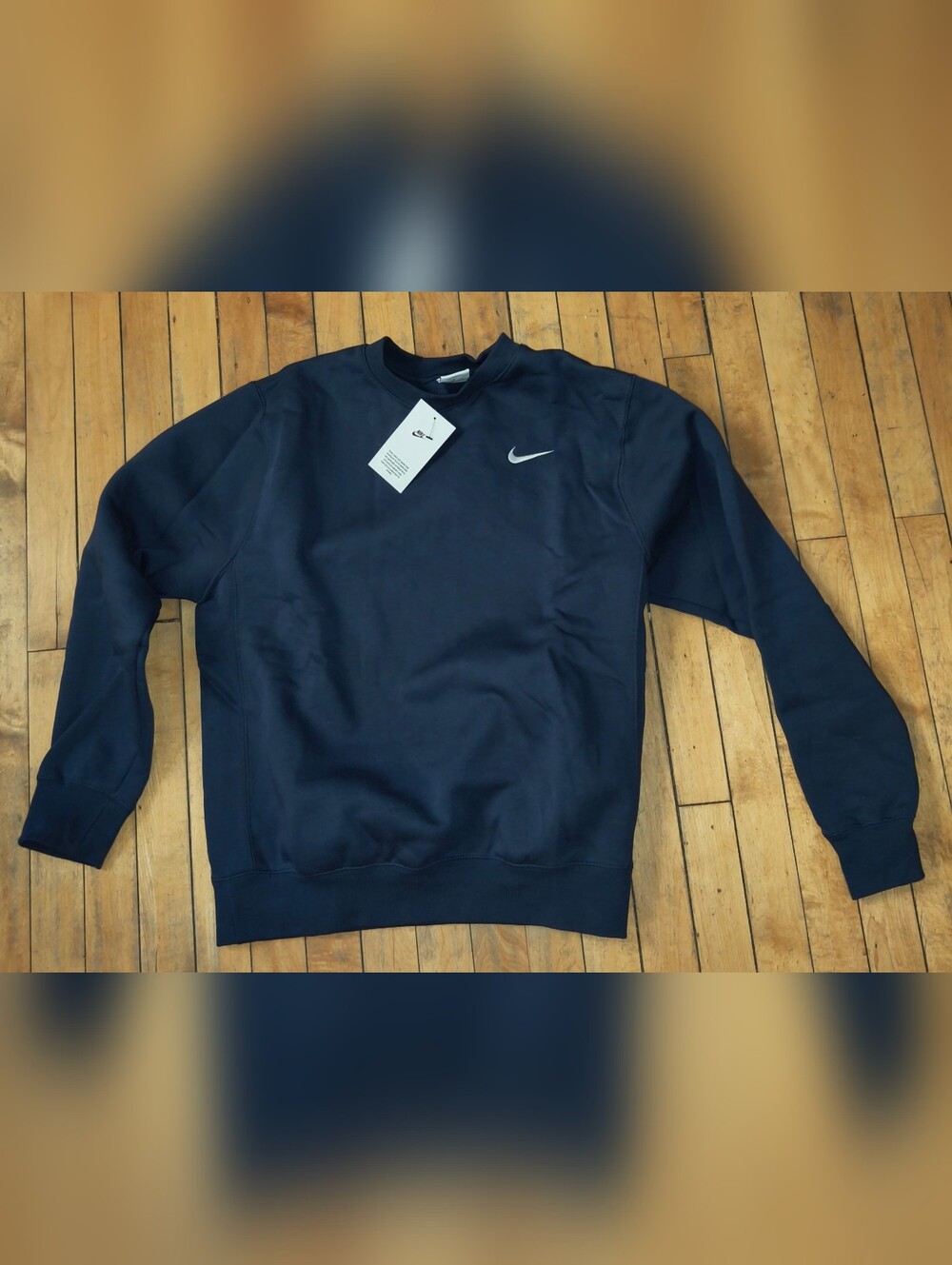 New!! Nike Men's Boys Team Club Crew Fleece Blue Color Cotton Size S Small NWT!!